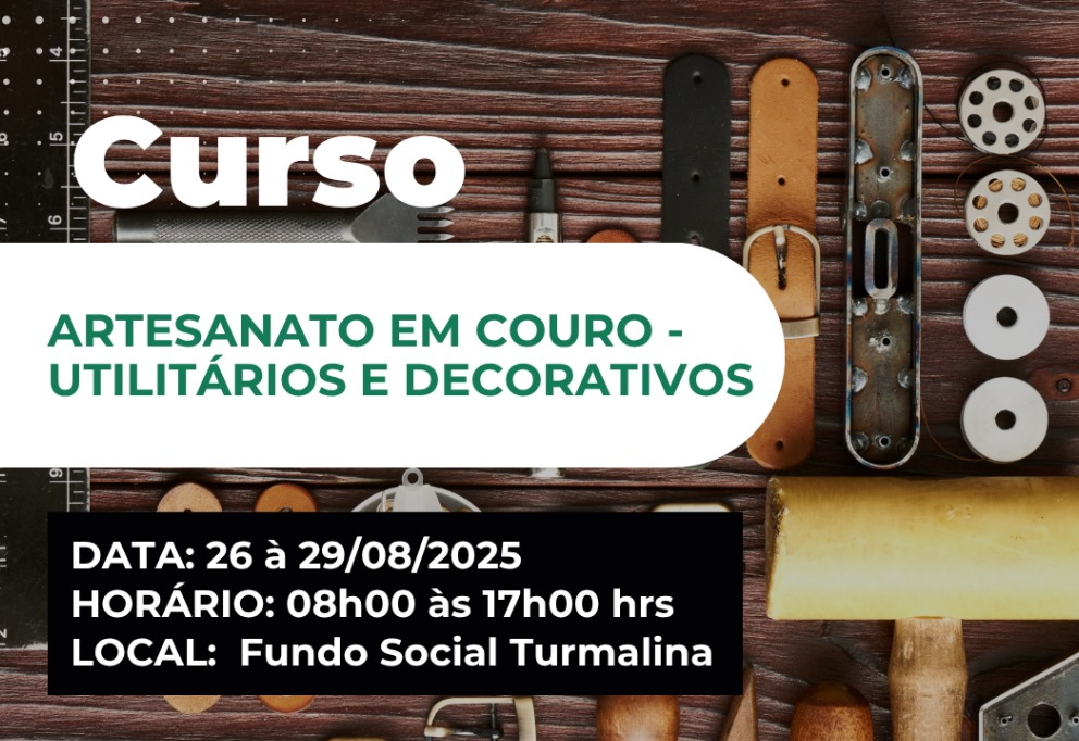 CURSO - ARTESANATO EM COURO - utilitários e decorativos.